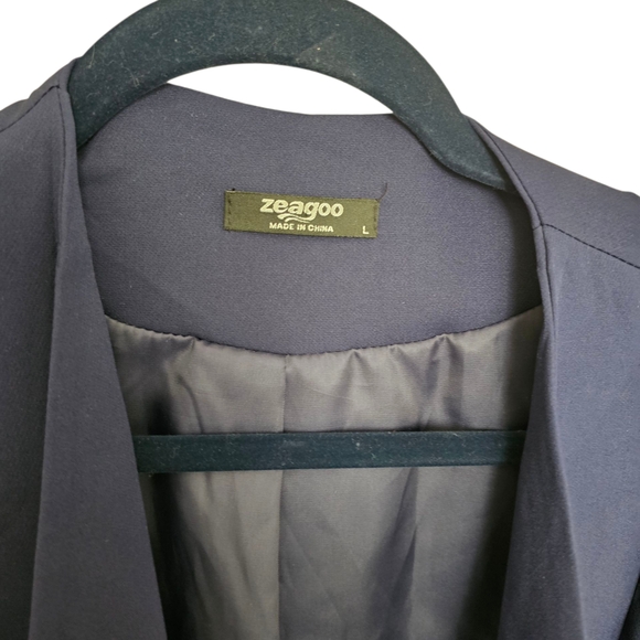 Zeagoo Women's Dark Blue Blazer Jacket - Picture 4 of 4